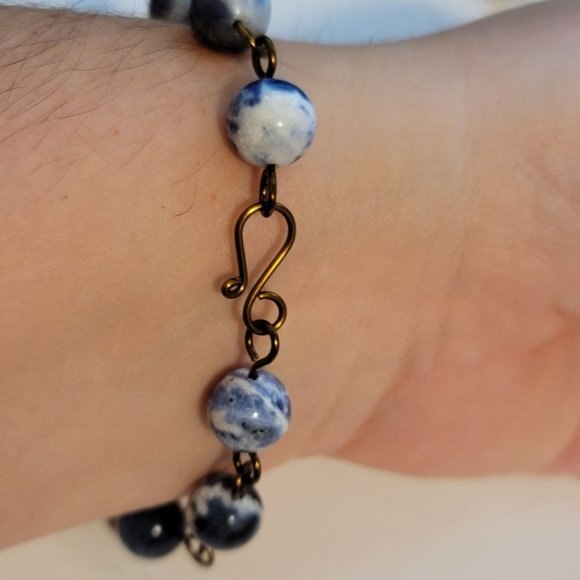 Handmade Sodalite Bead Bracelet – Natural Gemstone Jewelry - Picture 3 of 4
